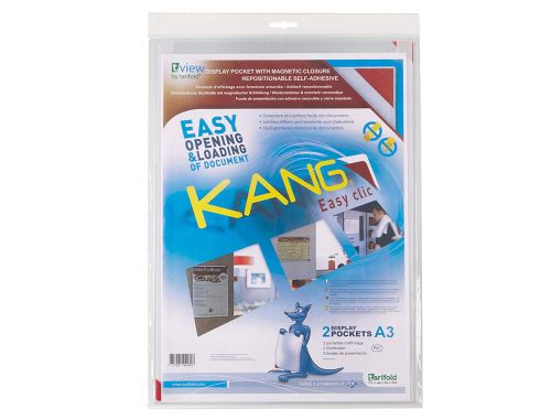 Bolsa de apresentacao tarifold adesiva removivel din a3 com esquina magnetica capacidade para 10 folhas pack de 2 unidad , Tarifold , 153619 , 3377991944703